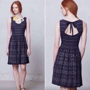 Anthropologie Postmark Sunstream Eyelet Dress- Size Small